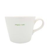 Keith Brymer Jones - Word Range - Standard Ceramic White Mug - royal-tea (green) - 350ml - Gift Boxed