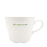 Keith Brymer Jones - Word Range - Standard Ceramic White Mug - guilty pleasure - 350ml - Gift Boxed