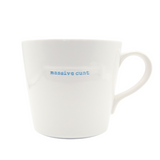 Keith Brymer Jones - Rude Word Range - Large Ceramic White Mug - massive cunt - 500ml - Gift Boxed