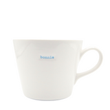Keith Brymer Jones - Scottish Word Range - Standard Ceramic White Mug - bonnie - 350ml - Gift Boxed