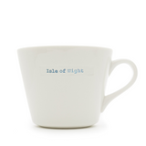 Keith Brymer Jones - Word Range - Standard Ceramic White Mug - Isle of Wight - 350ml - Gift Boxed