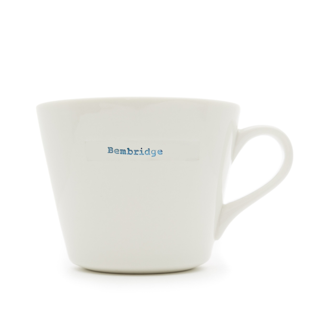 Keith Brymer Jones - Word Range - Standard Ceramic White Mug - Bembridge - 350ml - Gift Boxed