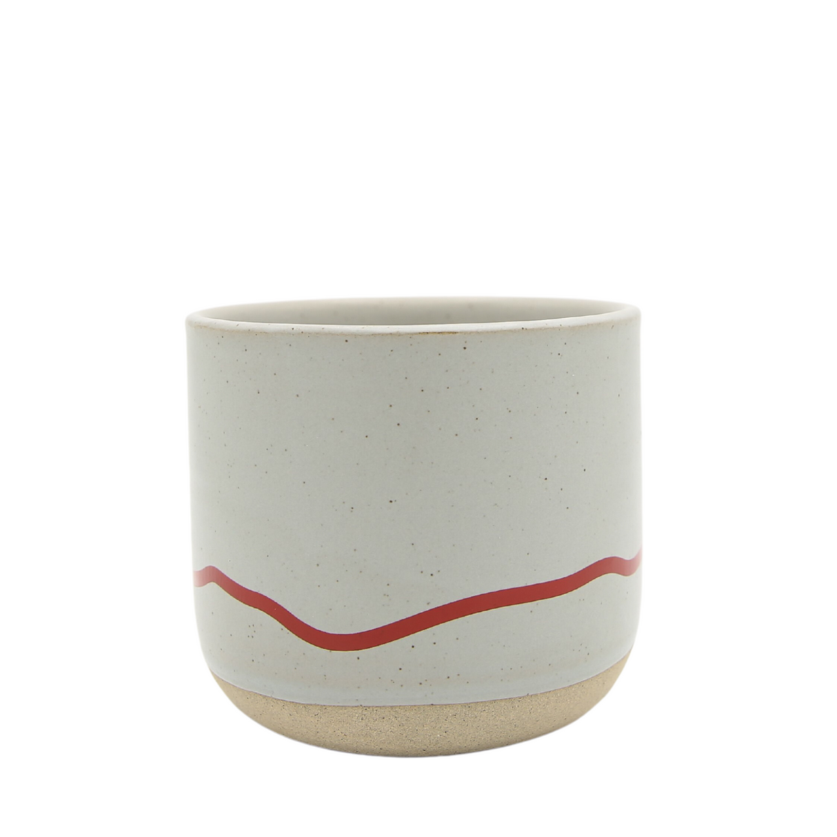Keith Brymer Jones - Studio Range - Standard Ceramic White Mug - Pebble & Red - 350ml - Gift Boxed