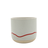 Keith Brymer Jones - Studio Range - Standard Ceramic White Mug - Pebble & Red - 350ml - Gift Boxed
