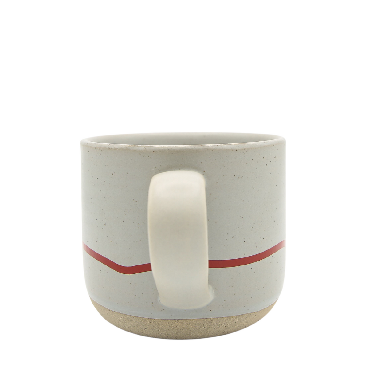Keith Brymer Jones - Studio Range - Standard Ceramic White Mug - Pebble & Red - 350ml - Gift Boxed