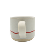 Keith Brymer Jones - Studio Range - Standard Ceramic White Mug - Pebble & Red - 350ml - Gift Boxed