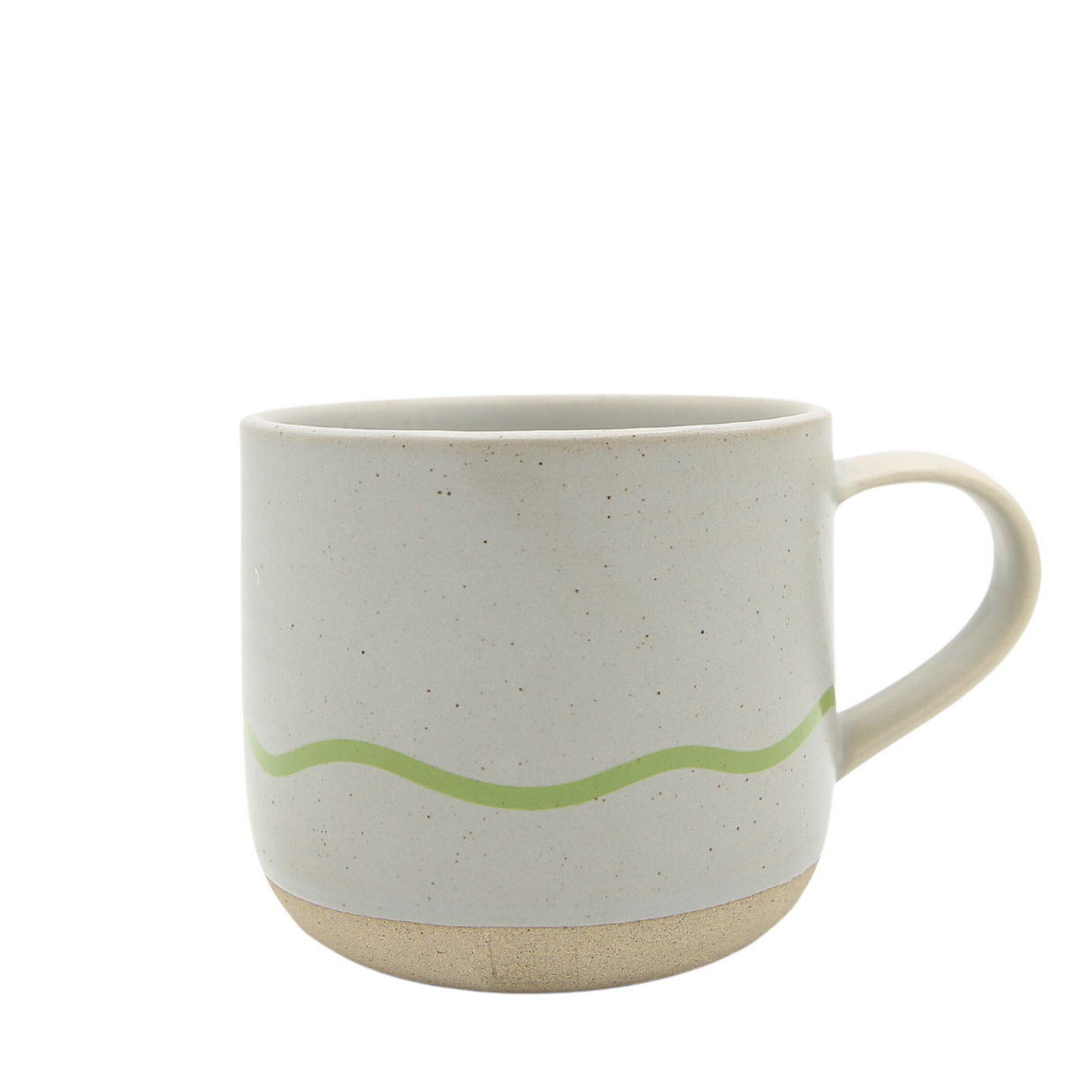 Keith Brymer Jones - Studio Range - Standard Ceramic White Mug - Pebble & Green - 350ml - Gift Boxed