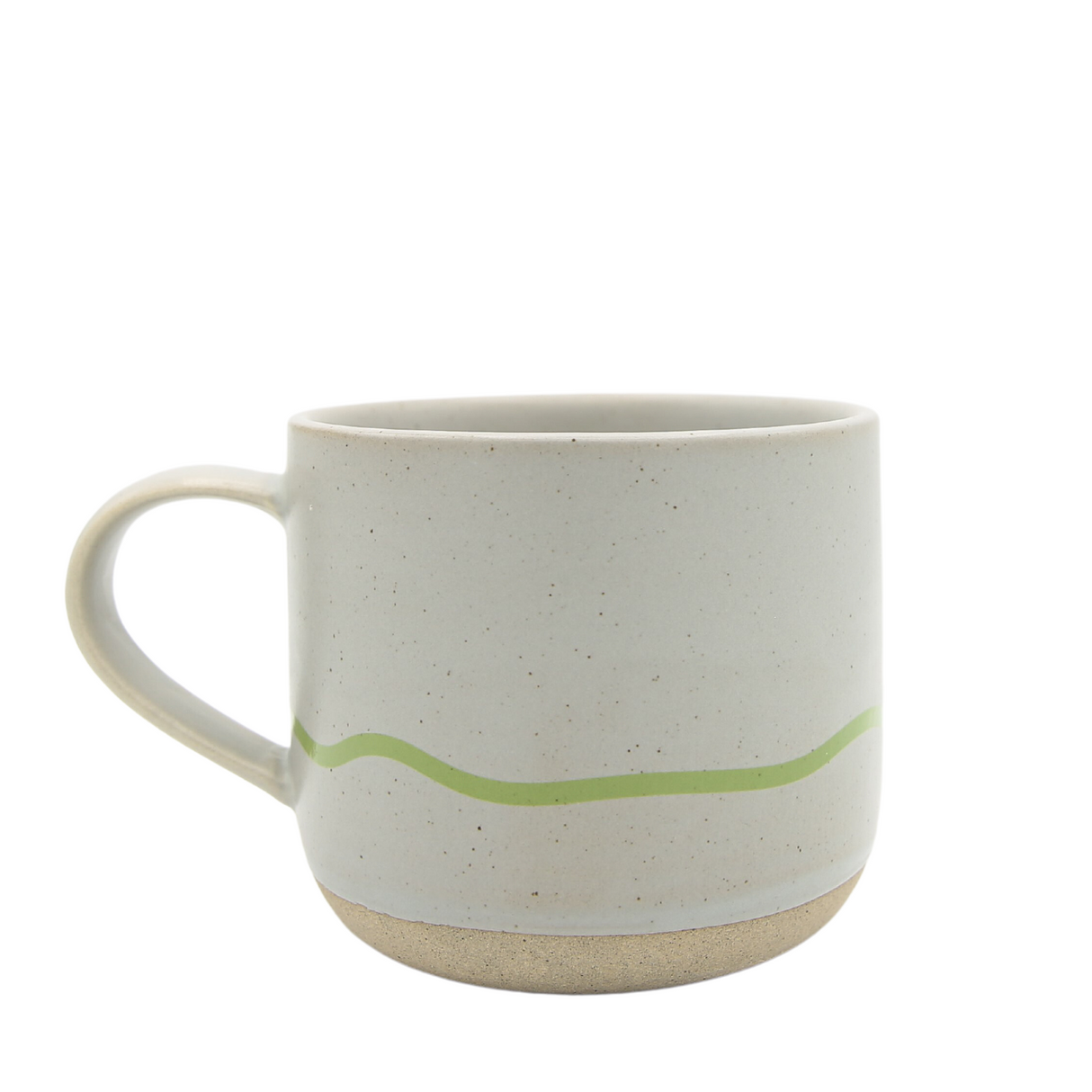 Keith Brymer Jones - Studio Range - Standard Ceramic White Mug - Pebble & Green - 350ml - Gift Boxed
