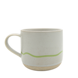 Keith Brymer Jones - Studio Range - Standard Ceramic White Mug - Pebble & Green - 350ml - Gift Boxed