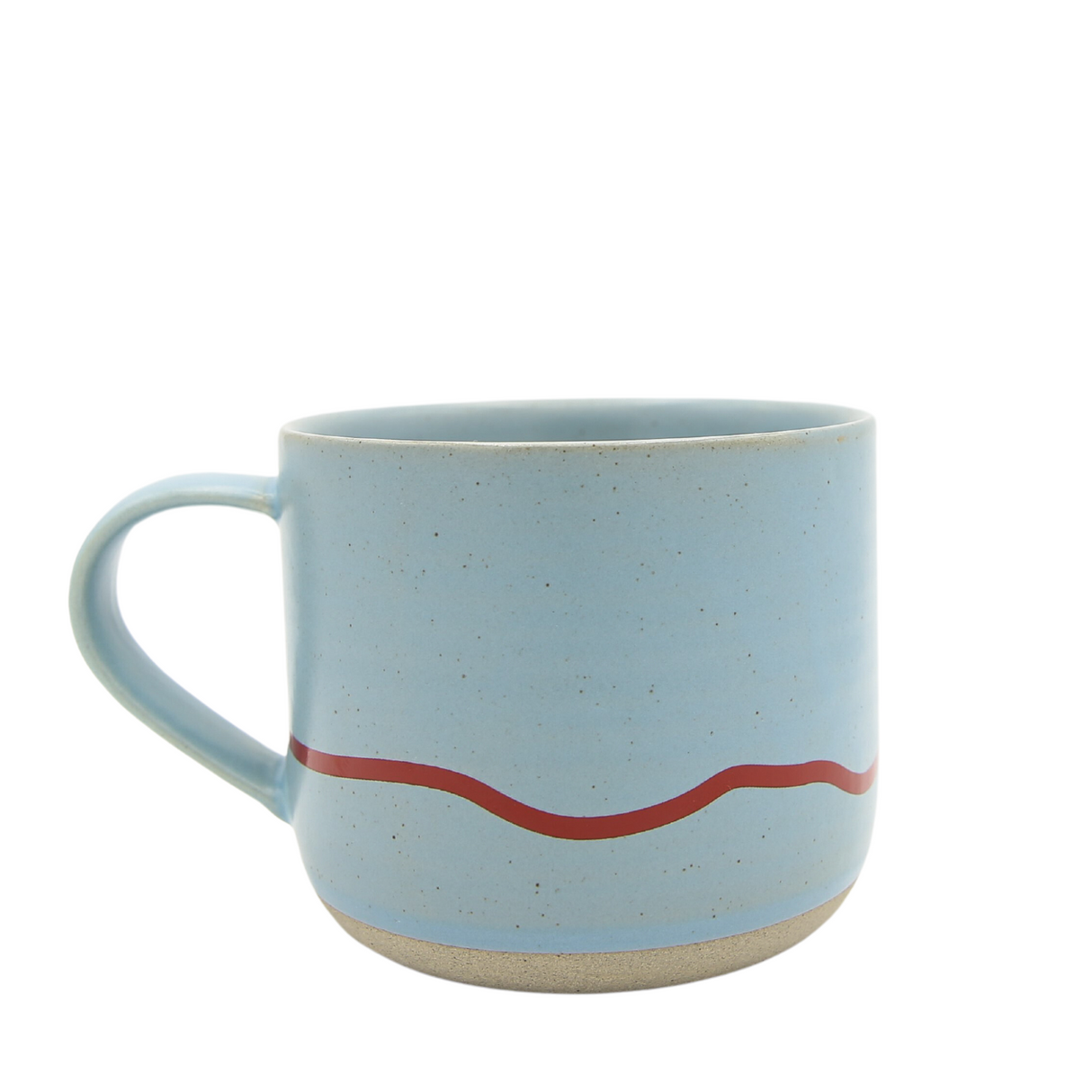 Keith Brymer Jones - Studio Range - Standard Ceramic White Mug - Clear Sky & Red - 350ml - Gift Boxed
