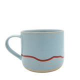 Keith Brymer Jones - Studio Range - Standard Ceramic White Mug - Clear Sky & Red - 350ml - Gift Boxed