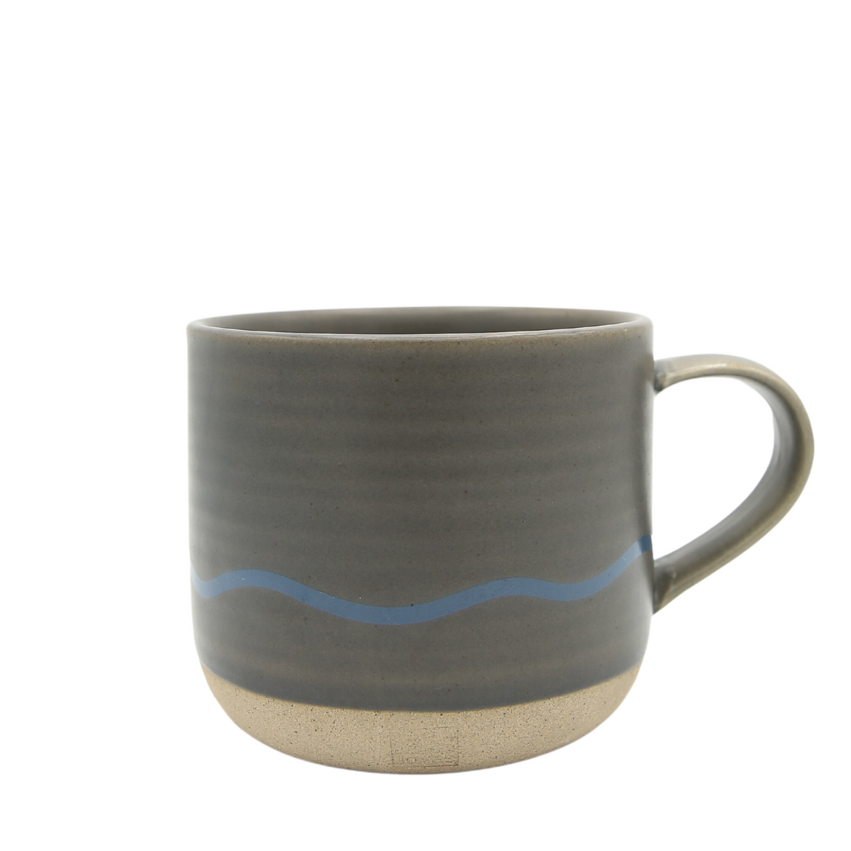 Keith Brymer Jones - Studio Range - Standard Ceramic White Mug - Slate & Blue - 350ml - Gift Boxed