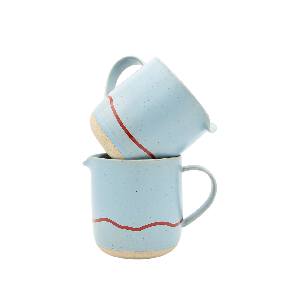 Keith Brymer Jones Studio Collaboration Range - Ceramic Large Jug - Clear Sky & Red - 400ml - Gift Boxed
