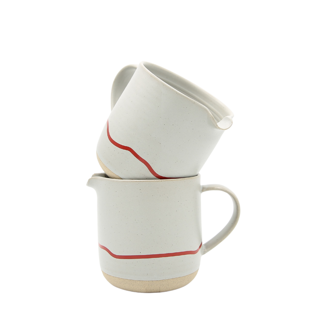 Keith Brymer Jones Studio Collaboration Range - Ceramic Large Mug - Pebble & Red - 400ml - Gift Boxed