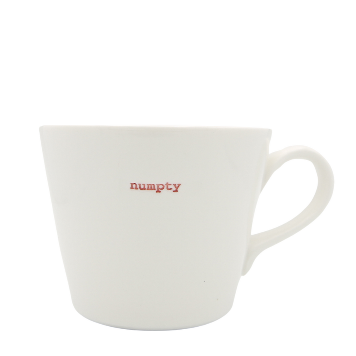 Keith Brymer Jones - Word Range - Standard Ceramic White Mug - numpty (red) - 350ml - Gift Boxed