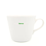 Keith Brymer Jones - Word Range - Standard Ceramic White Mug - Devon - 350ml - Gift Boxed