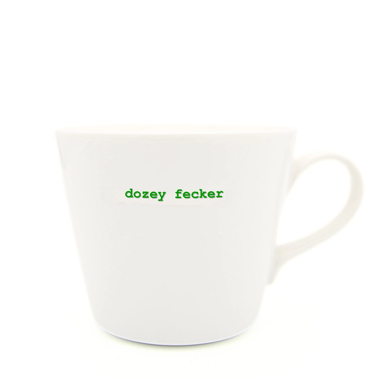 Keith Brymer Jones - Word Range - Standard Ceramic White Mug - dozey fecker - 350ml - Gift Boxed