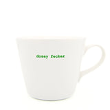 Keith Brymer Jones - Word Range - Standard Ceramic White Mug - dozey fecker - 350ml - Gift Boxed
