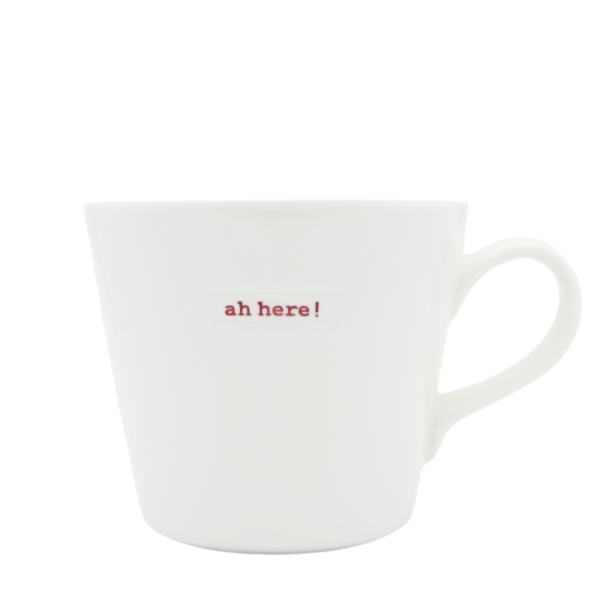 Keith Brymer Jones - Irish Word Range - Standard Ceramic White Mug - ah here! - 350ml - Gift Boxed