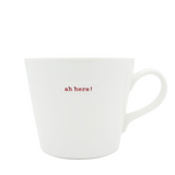 Keith Brymer Jones - Irish Word Range - Standard Ceramic White Mug - ah here! - 350ml - Gift Boxed