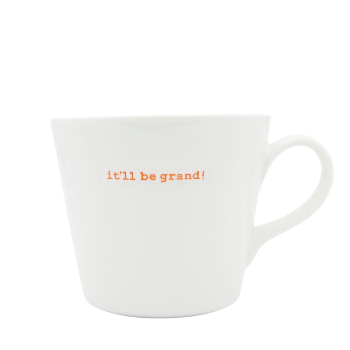 Keith Brymer Jones - Irish Word Range - Standard Ceramic White Mug - it'll be grand! - 350ml - Gift Boxed