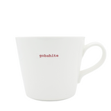 Keith Brymer Jones - Irish Rude Word Range - Standard Ceramic White Mug - gobshite - 350ml - Gift Boxed