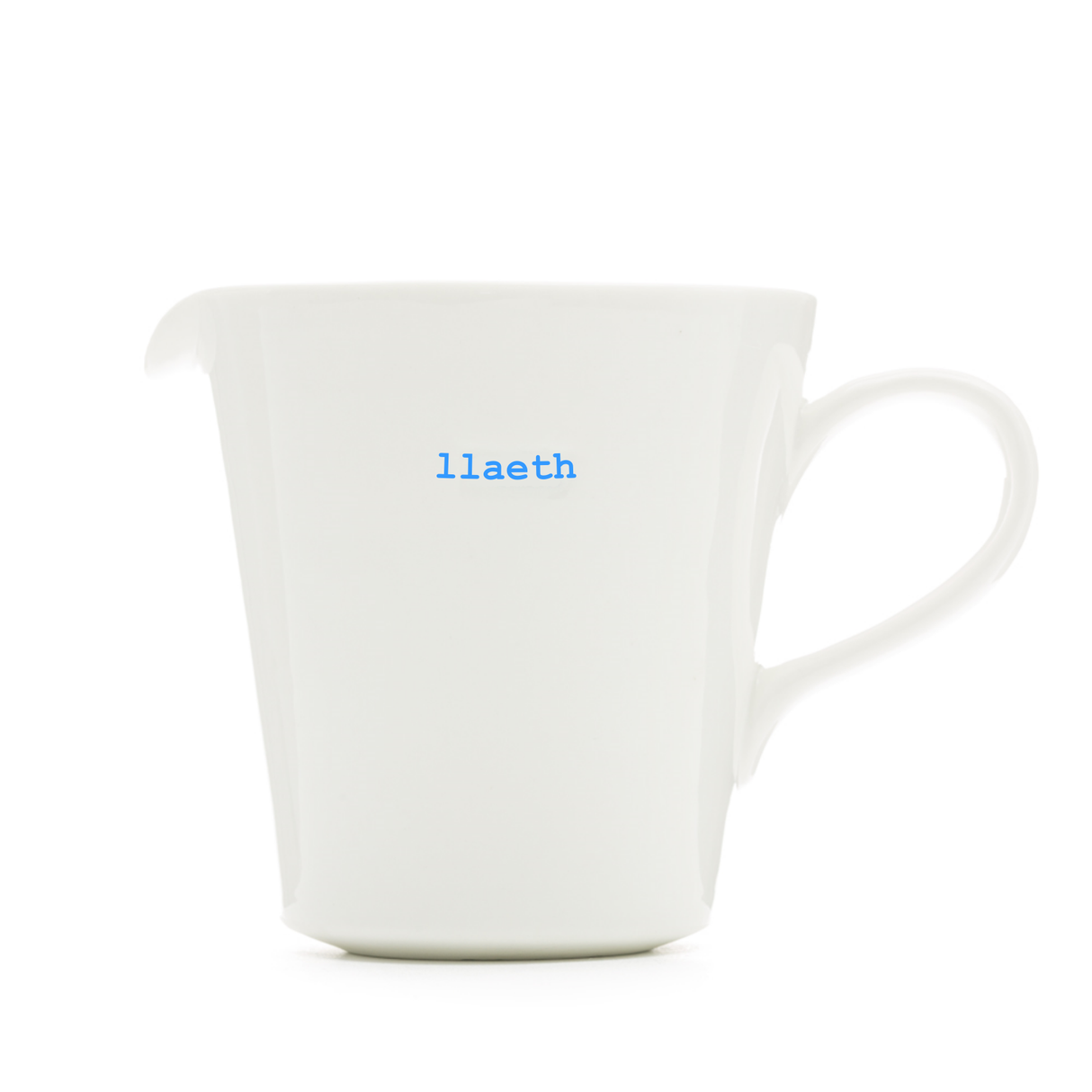 Keith Brymer Jones - Cymraeg\Welsh Word Range - Medium Ceramic White Jug - llaeth - 250ml - Gift Boxed