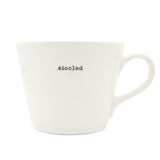 Keith Brymer Jones - Cymraeg\Welsh Word Range - Standard Ceramic White Mug - siocled - 350ml - Gift Boxed