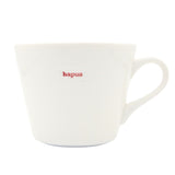 Keith Brymer Jones - Welsh/Cymraeg Word Range - Standard Ceramic White Mug - hapus - 350ml - Gift Boxed