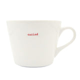 Keith Brymer Jones - Welsh/Cymraeg Word Range - Standard Ceramic White Mug - cariad - 350ml - Gift Boxed