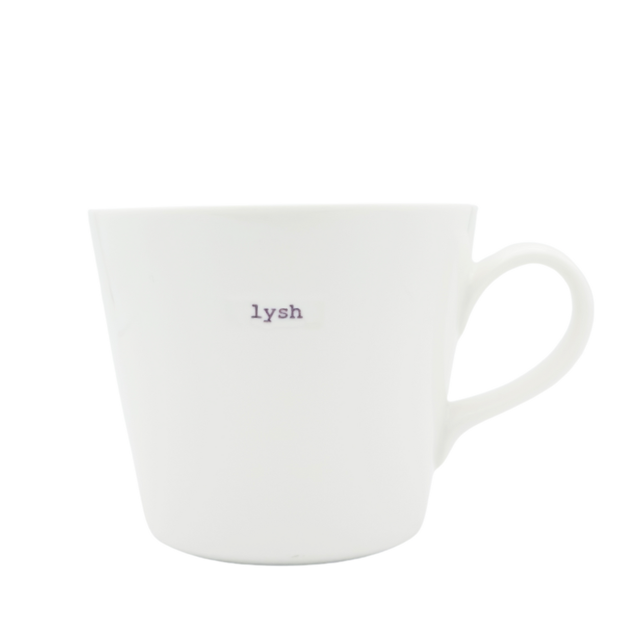 Keith Brymer Jones - Welsh/Cymraeg Word Range - Standard Ceramic White Mug - lysh - 350ml - Gift Boxed
