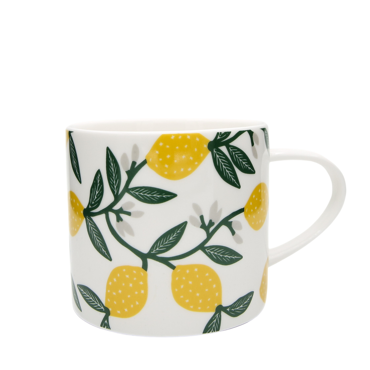 Kiran Ravilious - Keith Brymer Jones Collaboration Range - Medium Ceramic White Mug - Limoni - 325ml - Gift Boxed
