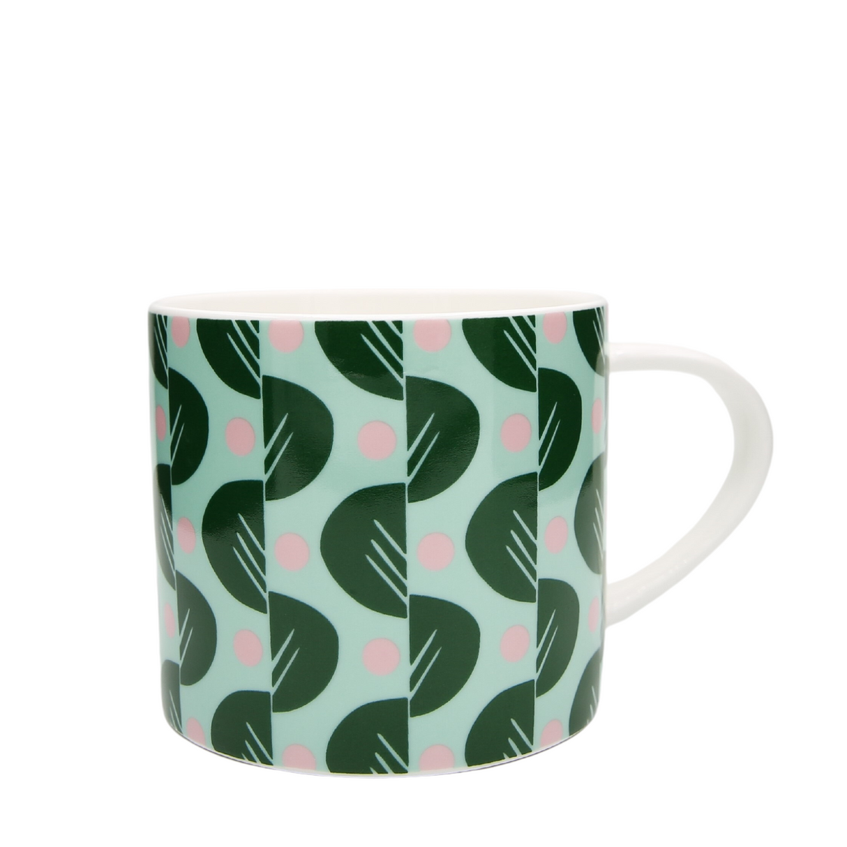 Kiran Ravilious - Keith Brymer Jones Collaboration Range - Medium Ceramic White Mug - Water Lily 2 - 325ml - Gift Boxed