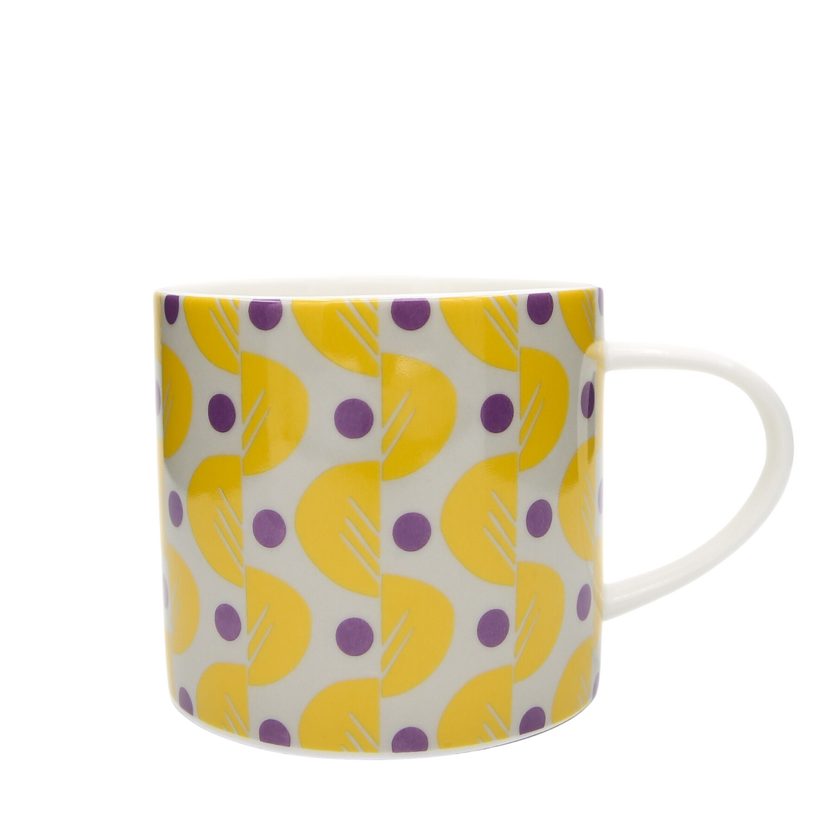 Kiran Ravilious - Keith Brymer Jones Collaboration Range - Medium Ceramic White Mug - Water Lily 4 - 325ml - Gift Boxed