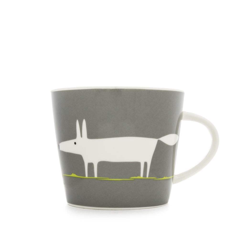 Scion Proposed Attribute Value: Keith Brymer Jones Collaboration Range Living Mug Mr Fox Ceramic Mug - Charcoal & Lime - 325ml