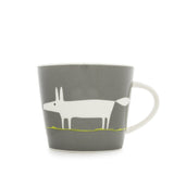 Scion Proposed Attribute Value: Keith Brymer Jones Collaboration Range Living Mug Mr Fox Ceramic Mug - Charcoal & Lime - 325ml
