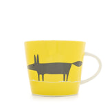 Scion Living - Keith Brymer Jones Collaboration Range - Mr Fox Ceramic Mug - Gift Boxed - Yellow / Charcoal - 350ml