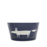 Keith Brymer Jones Collaboration Range - Scion Living Bowl Mr Fox Ceramic Bowl - Indigo - 565ml