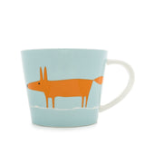 Keith Brymer Jones Collaboration Range - Scion Living Large Mug Mr Fox Ceramic Mug - Gift Boxed - Duckegg & Orange - 525ml