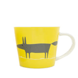 Scion Living - Keith Brymer Jones Collaboration Range - Mr Fox Large Ceramic Mug - Yellow / Charcoal - 525ml