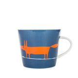 Scion Living - Keith Brymer Jones Collaboration Range - Mr Fox Ceramic Mug - Denim/Orange - 350ml