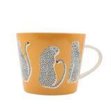 Scion Living - Keith Brymer Jones Collaboration Range - Lionel Leopard Ceramic Mug - Orange - 350ml