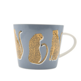 Scion Living - Keith Brymer Jones Collaboration Range - Lionel Leopard Ceramic Mug - Denim - 350ml