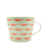 Scion Living - Keith Brymer Jones Collaboration Range - Midi Mr Fox Ceramic Mug - Sage & Poppy - 350ml