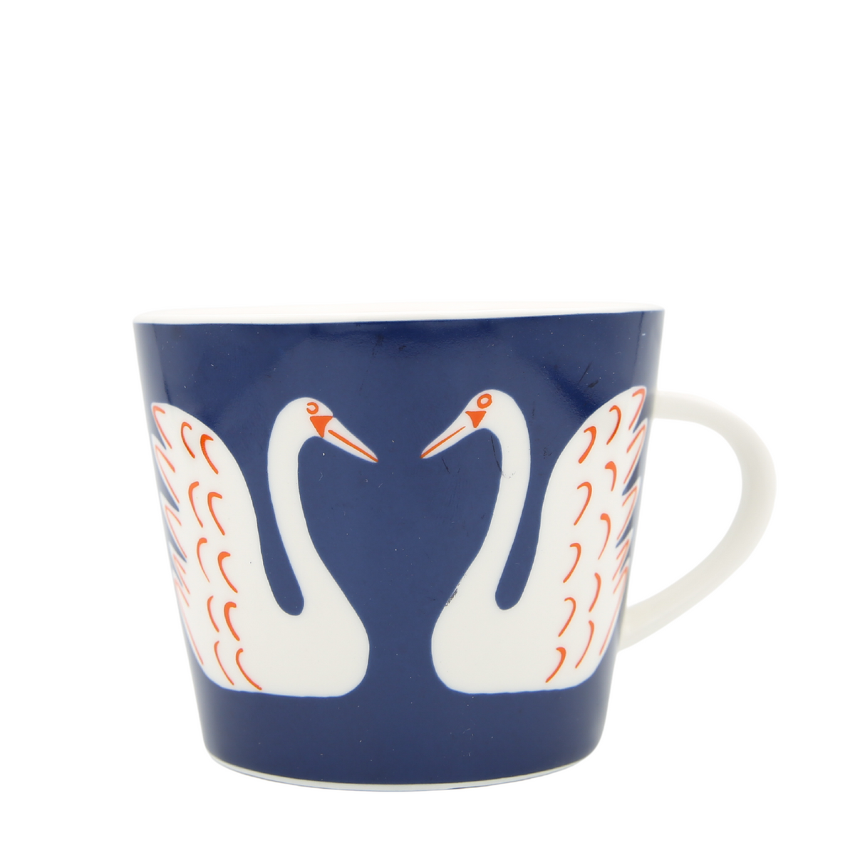 Keith Brymer Jones Scion Living Mug - Gift Boxed - Swim Swam Swan - Denim - 350ml