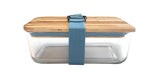 Lunch box with belt and seperator - blue