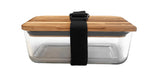 Lunch box with belt and seperator - black