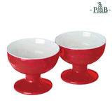 Convivio Set 2 Footed Bowls D.9.5X7 R Gb