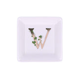 ADORATO SQUARE PLATE 'W' 10X10 cm GB