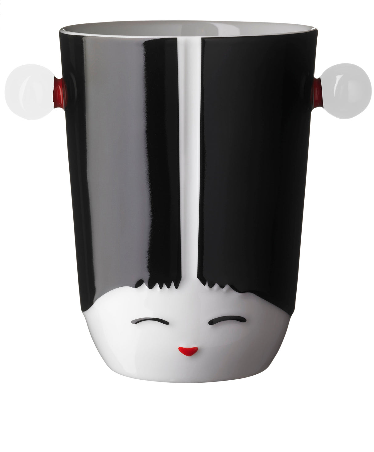 Kokeshi Girl Thermal Cup - Black